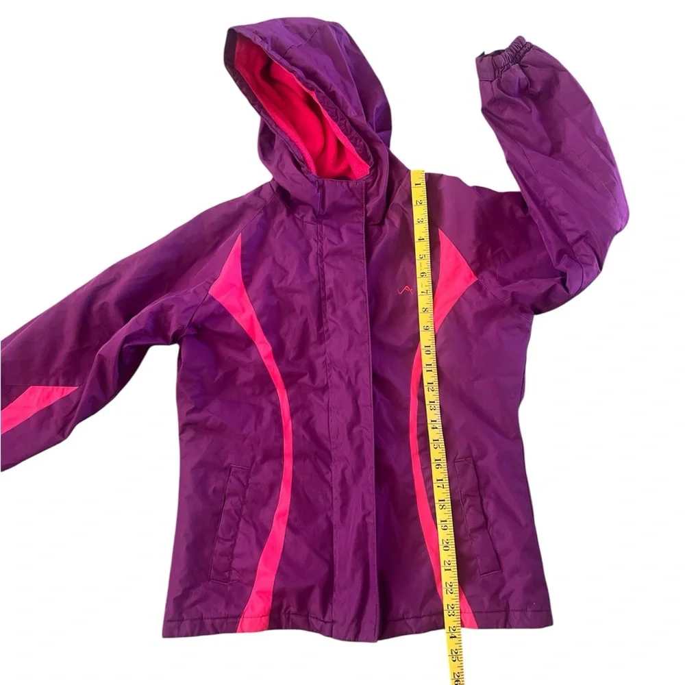 Purple and Pink Hooded Jacket Girls Size 14